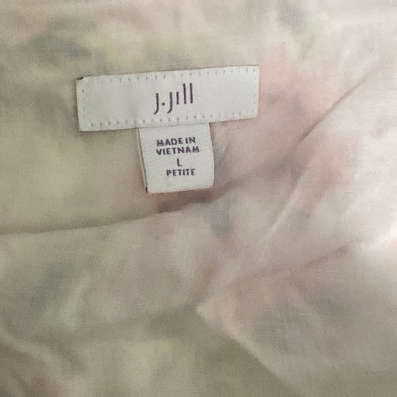 J. Jill Floral Wrap Dress - Pink and Green Size Large - Picture 10 of 10